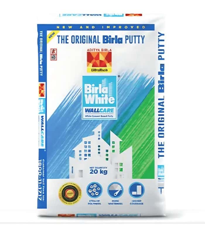 WBIRLA Wall Putty 20 KG - Smooth Finish, High Durabilityhite Cement BIRLA Wall Putty 20 KG - Smooth Finish, High Durability